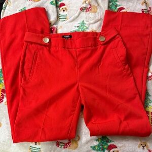 XOXO Vibrant Red Pants with Chic Gold Accents